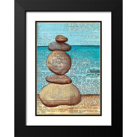 Balance IV Black Modern Wood Framed Art Print with Double Matting by Allemand, Sue