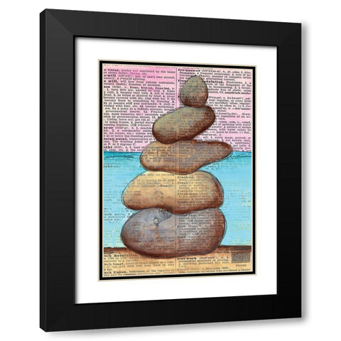 Balance VII Black Modern Wood Framed Art Print with Double Matting by Allemand, Sue