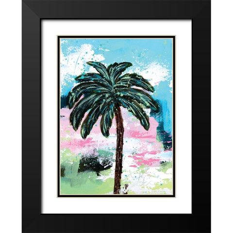 Palms III Black Modern Wood Framed Art Print with Double Matting by Allemand, Sue