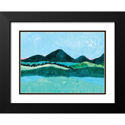 Over the Hills Black Modern Wood Framed Art Print with Double Matting by Allemand, Sue