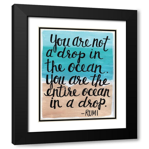 Drop in the Ocean Black Modern Wood Framed Art Print with Double Matting by Allemand, Sue
