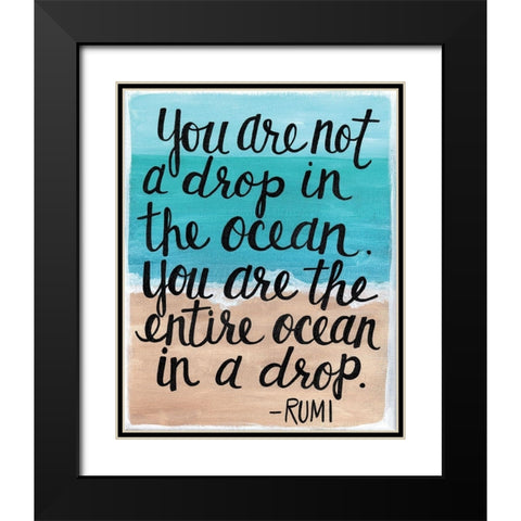 Drop in the Ocean Black Modern Wood Framed Art Print with Double Matting by Allemand, Sue
