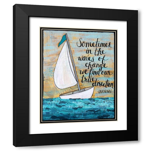 True Direction  Black Modern Wood Framed Art Print with Double Matting by Allemand, Sue