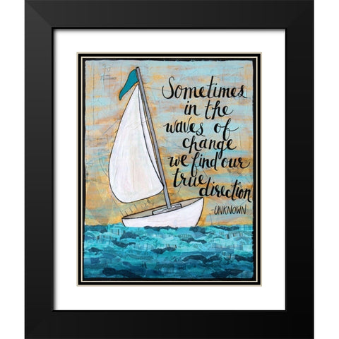 True Direction  Black Modern Wood Framed Art Print with Double Matting by Allemand, Sue
