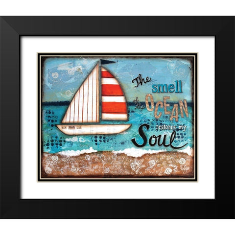 Smell of the Ocean Black Modern Wood Framed Art Print with Double Matting by Allemand, Sue