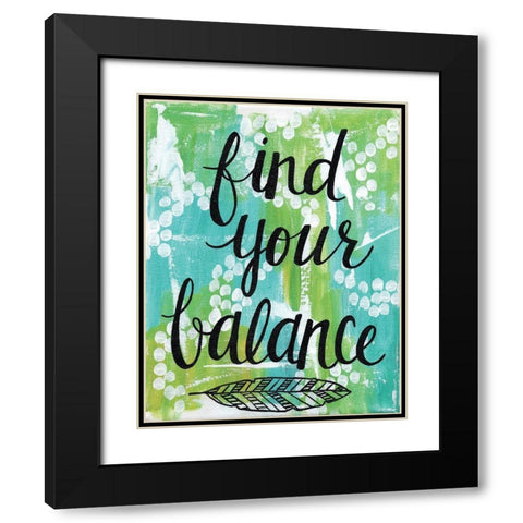 Find Your Balance Black Modern Wood Framed Art Print with Double Matting by Allemand, Sue