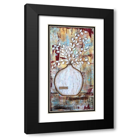 Gratitude Vase Black Modern Wood Framed Art Print with Double Matting by Allemand, Sue