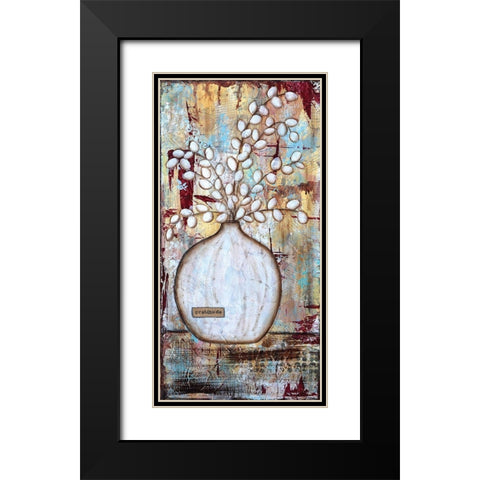 Gratitude Vase Black Modern Wood Framed Art Print with Double Matting by Allemand, Sue