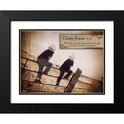 Cowboy Reason II Black Modern Wood Framed Art Print with Double Matting by Eva, Shawnda