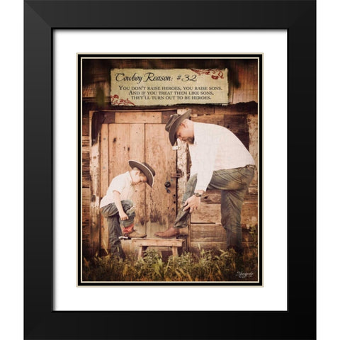 Reason No. 32 Black Modern Wood Framed Art Print with Double Matting by Eva, Shawnda
