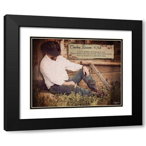 Reason No. 34 Black Modern Wood Framed Art Print with Double Matting by Eva, Shawnda