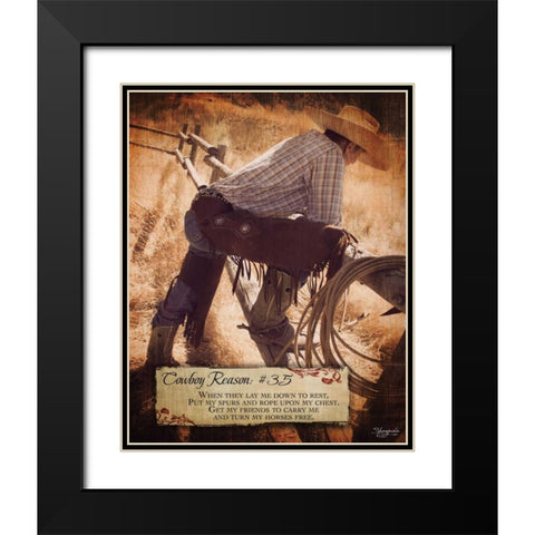 Reason No. 35 Black Modern Wood Framed Art Print with Double Matting by Eva, Shawnda