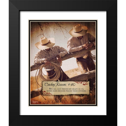 Reason No. 40 Black Modern Wood Framed Art Print with Double Matting by Eva, Shawnda