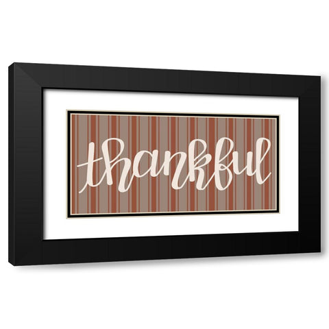 Thankful Black Modern Wood Framed Art Print with Double Matting by Dicks, Stephanie