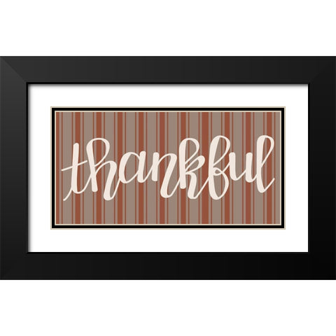 Thankful Black Modern Wood Framed Art Print with Double Matting by Dicks, Stephanie