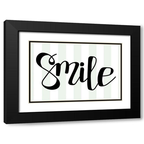 Smile Black Modern Wood Framed Art Print with Double Matting by Dicks, Stephanie