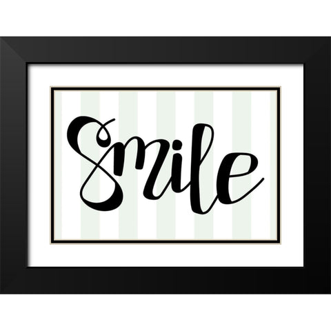 Smile Black Modern Wood Framed Art Print with Double Matting by Dicks, Stephanie