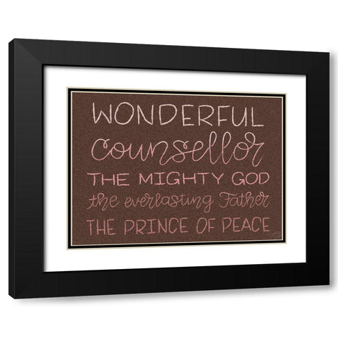 Prince of Peace Black Modern Wood Framed Art Print with Double Matting by Dicks, Stephanie