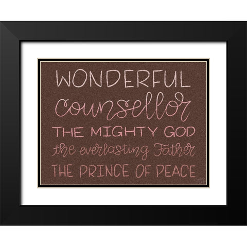 Prince of Peace Black Modern Wood Framed Art Print with Double Matting by Dicks, Stephanie
