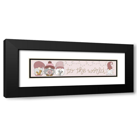 Joy to the World Black Modern Wood Framed Art Print with Double Matting by Dicks, Stephanie