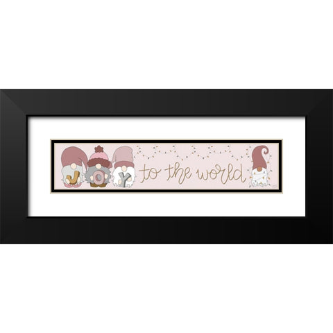 Joy to the World Black Modern Wood Framed Art Print with Double Matting by Dicks, Stephanie