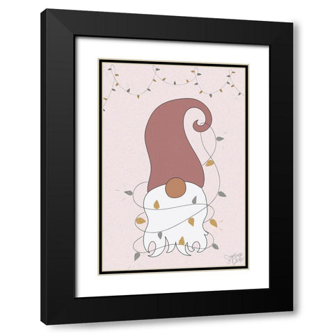 Gnome Black Modern Wood Framed Art Print with Double Matting by Dicks, Stephanie