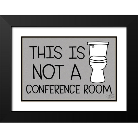 Conference Room Black Modern Wood Framed Art Print with Double Matting by Dicks, Stephanie