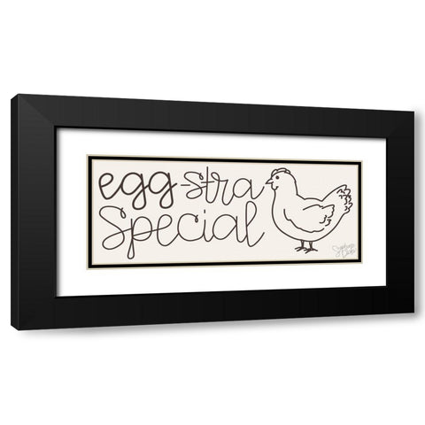 Egg-stra Special Black Modern Wood Framed Art Print with Double Matting by Dicks, Stephanie