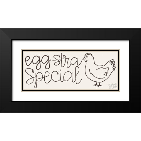 Egg-stra Special Black Modern Wood Framed Art Print with Double Matting by Dicks, Stephanie