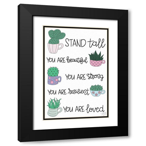 Plant Inspiration Black Modern Wood Framed Art Print with Double Matting by Dicks, Stephanie