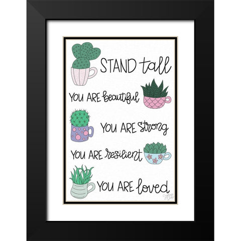 Plant Inspiration Black Modern Wood Framed Art Print with Double Matting by Dicks, Stephanie