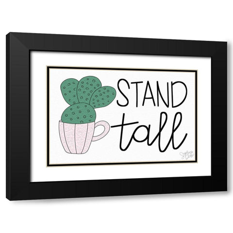 Stand Tall Black Modern Wood Framed Art Print with Double Matting by Dicks, Stephanie