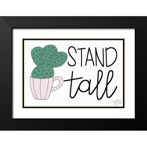 Stand Tall Black Modern Wood Framed Art Print with Double Matting by Dicks, Stephanie