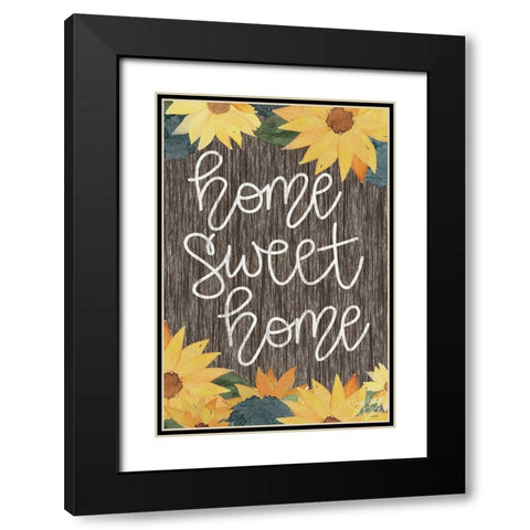 Home Sweet Home Black Modern Wood Framed Art Print with Double Matting by Dicks, Stephanie