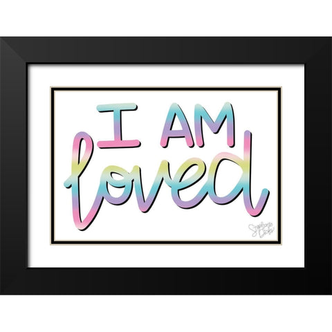 Loved Black Modern Wood Framed Art Print with Double Matting by Dicks, Stephanie