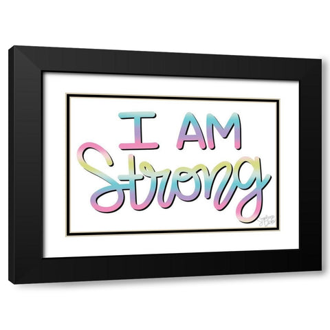 Strong Black Modern Wood Framed Art Print with Double Matting by Dicks, Stephanie