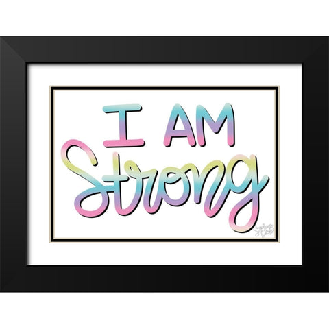 Strong Black Modern Wood Framed Art Print with Double Matting by Dicks, Stephanie