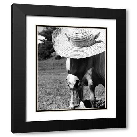 Mini Horse IV Black Modern Wood Framed Art Print with Double Matting by Dicks, Stephanie