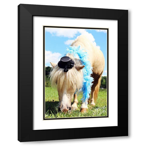 Mini Horse VII Black Modern Wood Framed Art Print with Double Matting by Dicks, Stephanie