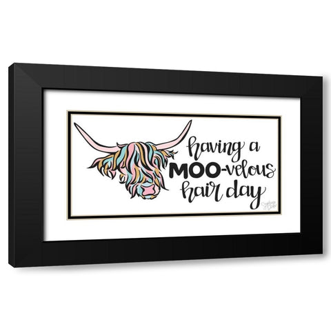 Good Hair Day Black Modern Wood Framed Art Print with Double Matting by Dicks, Stephanie