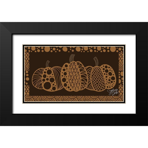 Pumpkin IV Black Modern Wood Framed Art Print with Double Matting by Dicks, Stephanie
