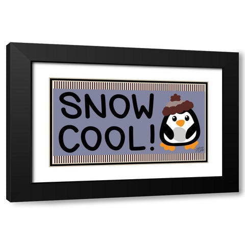 Snow Cool! Black Modern Wood Framed Art Print with Double Matting by Dicks, Stephanie