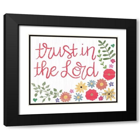 Trust Black Modern Wood Framed Art Print with Double Matting by Dicks, Stephanie