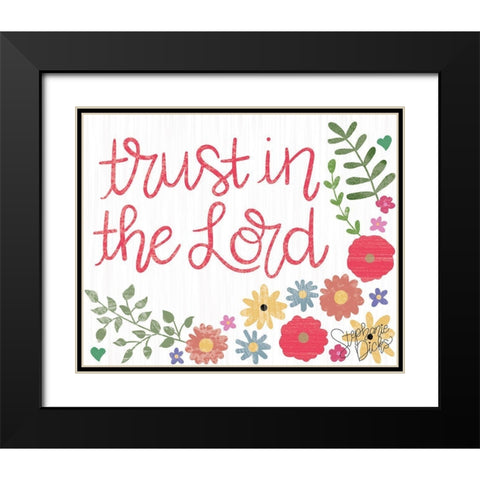 Trust Black Modern Wood Framed Art Print with Double Matting by Dicks, Stephanie