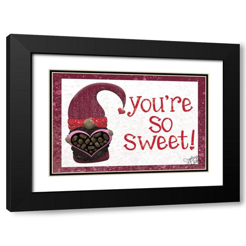 So Sweet Black Modern Wood Framed Art Print with Double Matting by Dicks, Stephanie