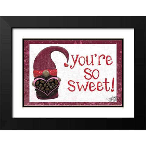 So Sweet Black Modern Wood Framed Art Print with Double Matting by Dicks, Stephanie