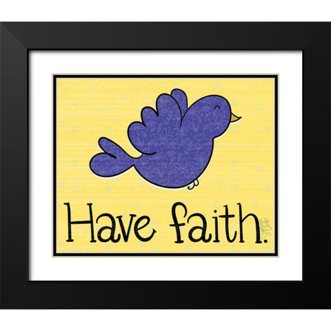 Have Faith Black Modern Wood Framed Art Print with Double Matting by Dicks, Stephanie