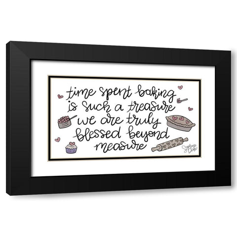 Blessed Beyond Measure Black Modern Wood Framed Art Print with Double Matting by Dicks, Stephanie