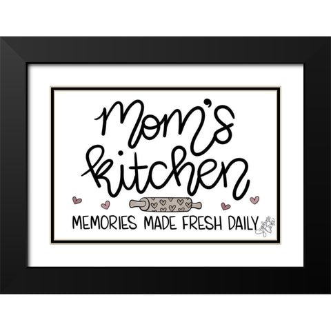 Moms Kitchen Black Modern Wood Framed Art Print with Double Matting by Dicks, Stephanie