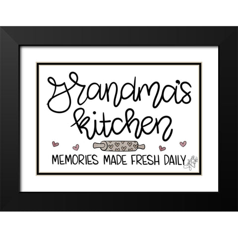 Grandmas Kitchen Black Modern Wood Framed Art Print with Double Matting by Dicks, Stephanie